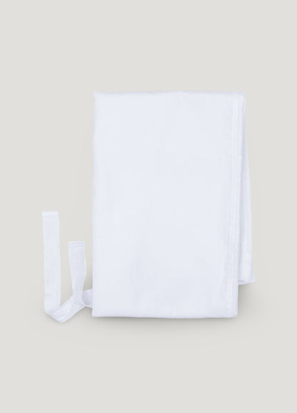Pijama largo liso blanco con funda incluida