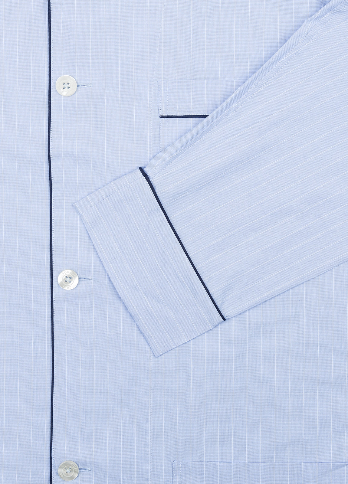 Long light blue striped pajamas with pillowcase included