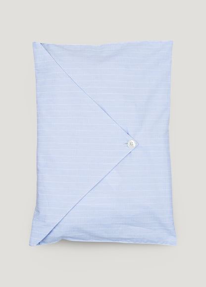 Pijama largo rayas celeste con funda incluida