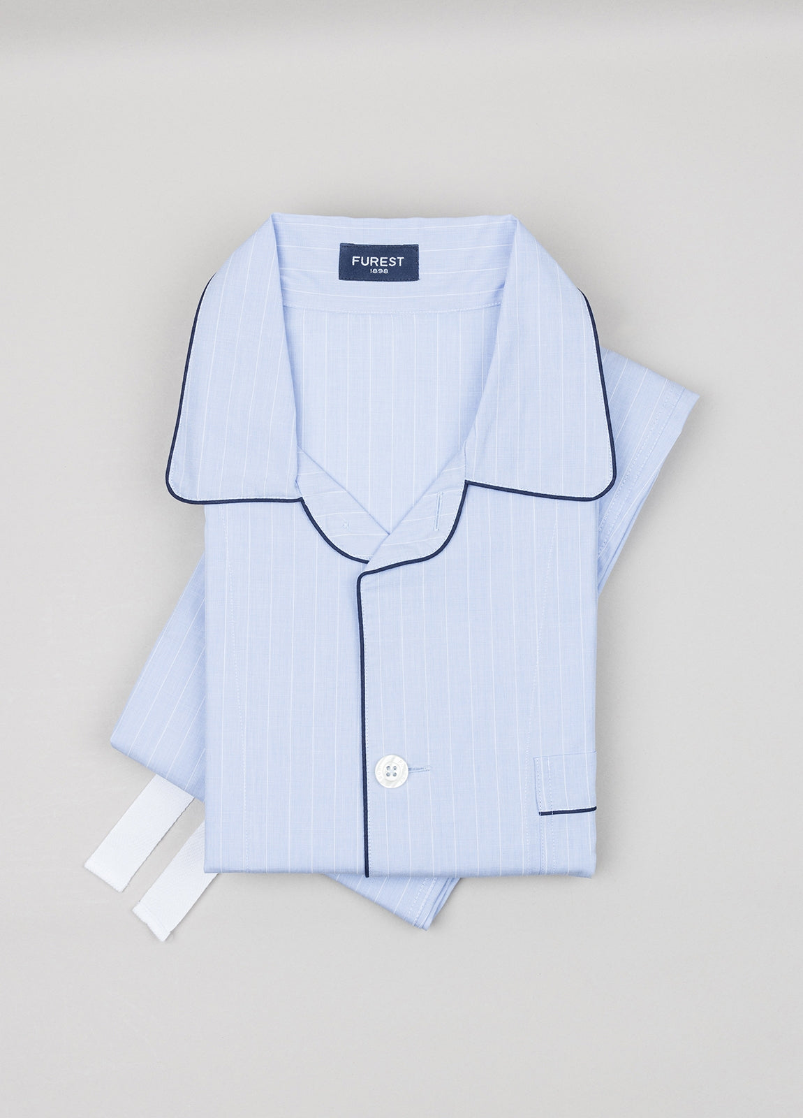 Long light blue striped pajamas with pillowcase included