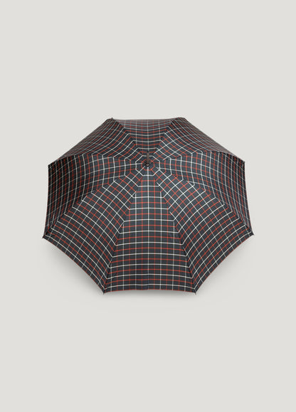 Bottle green checked umbrella