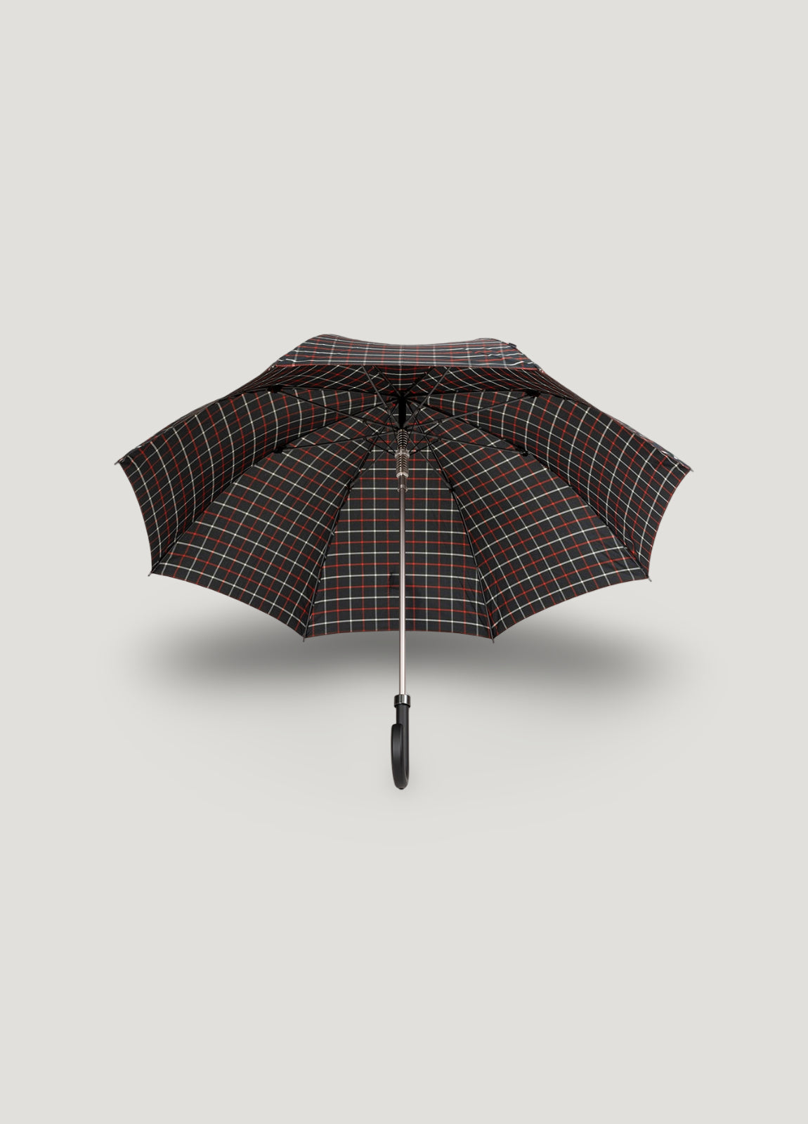 Bottle green checked umbrella