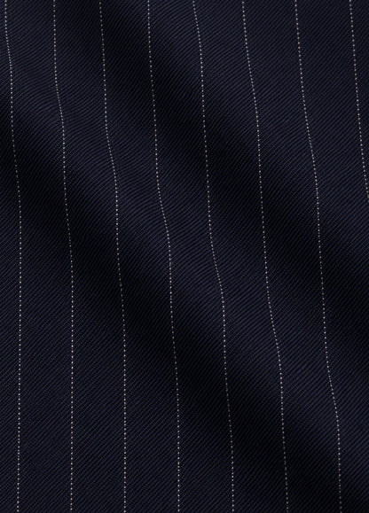 Blazer Oxford Tailored Fit 2 botones marino raya diplomática a medida · tejido