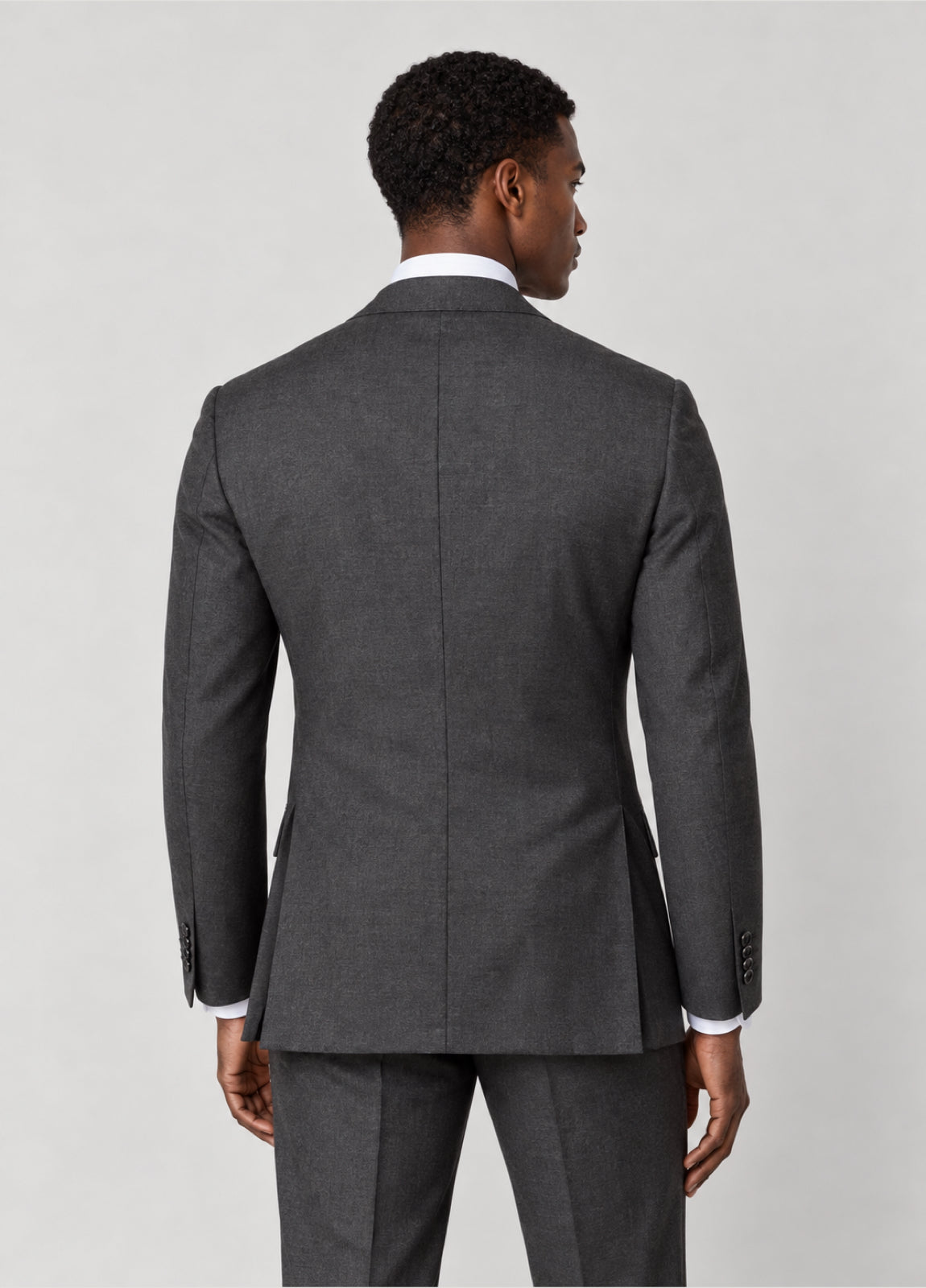 Traje Oxford Tailored Fit 2 botones gris jaspeado a medida
