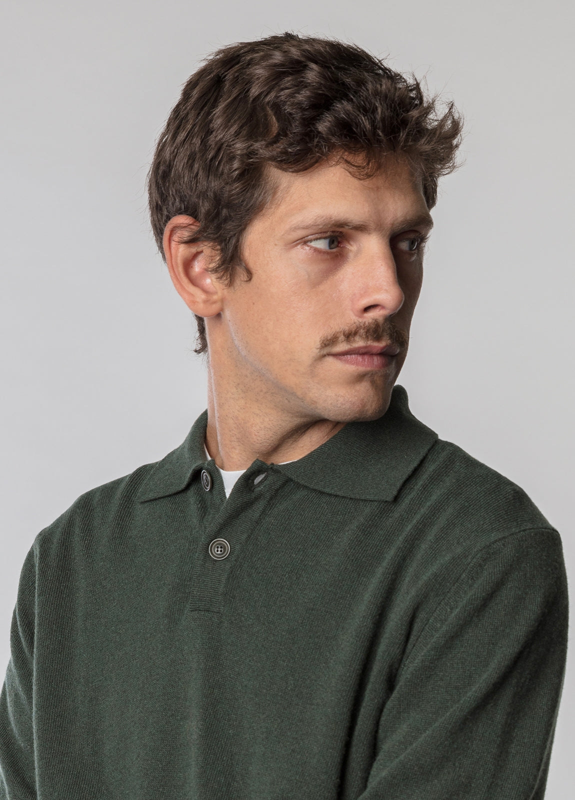 Jersey cuello polo kaki