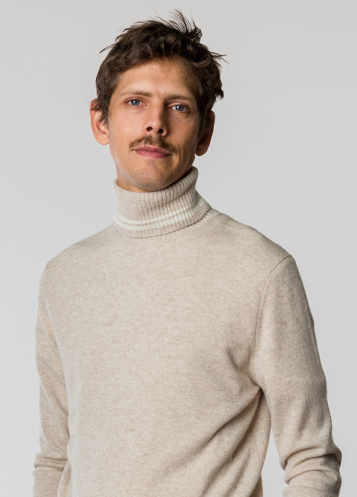 Beige turtleneck sweater