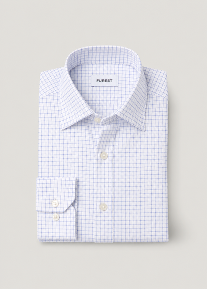 Camisa Regular Cuadro Azul