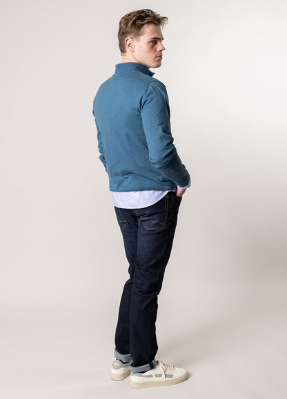 Jersey cuello perkins azul