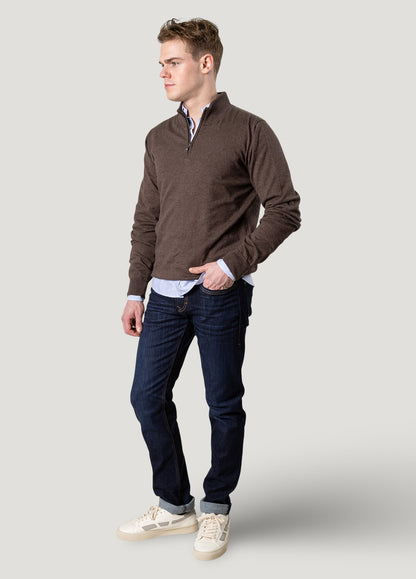 Jersey cuello perkins marrón