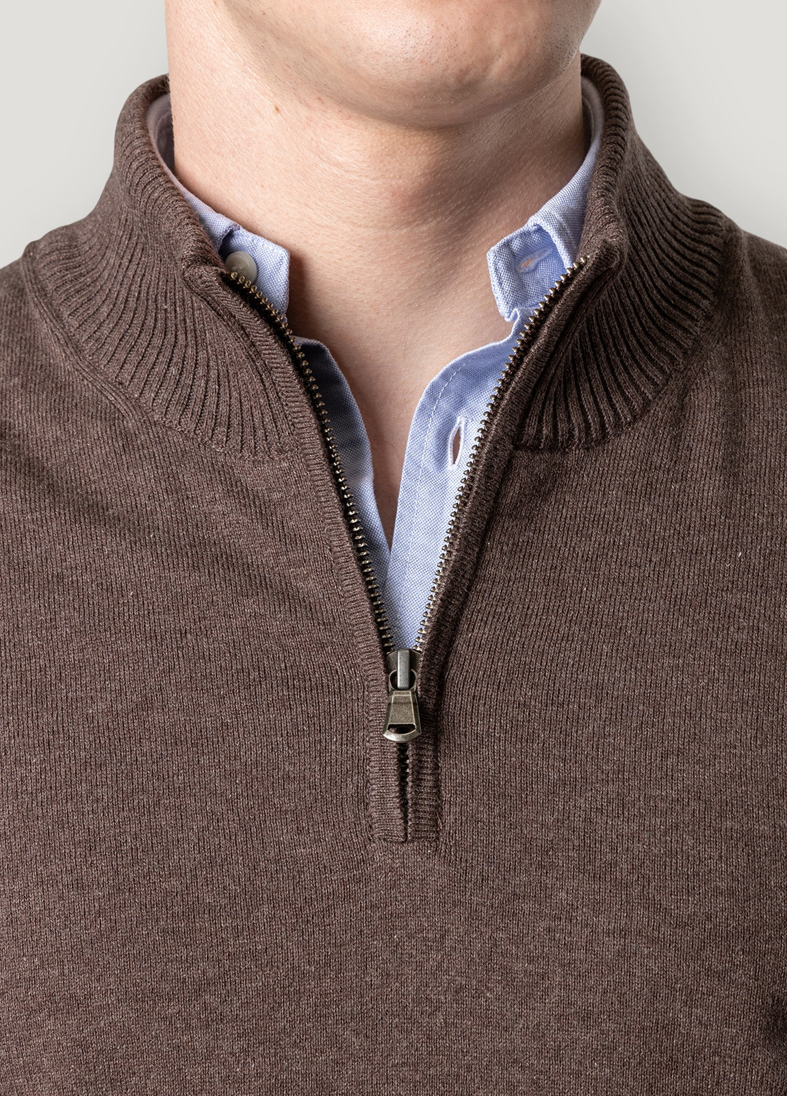 Jersey cuello perkins marrón
