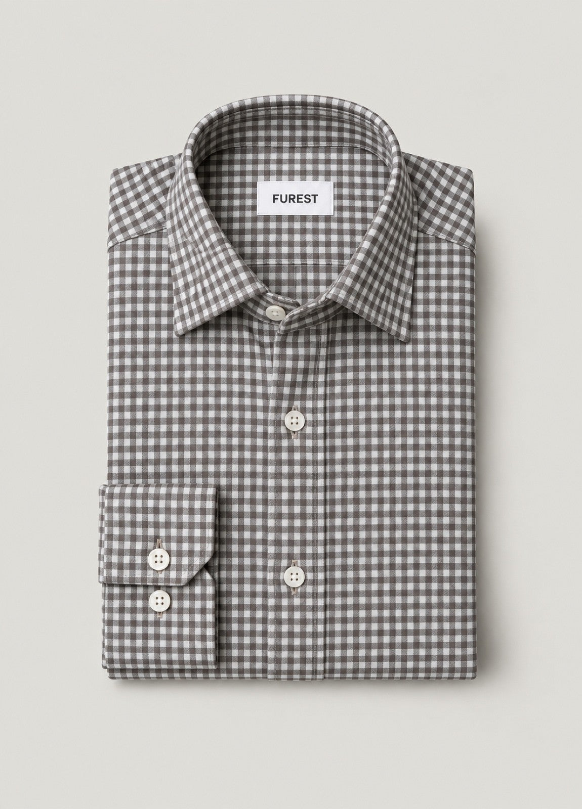 Camisa Regular Cuadro Kaki · camisa entera