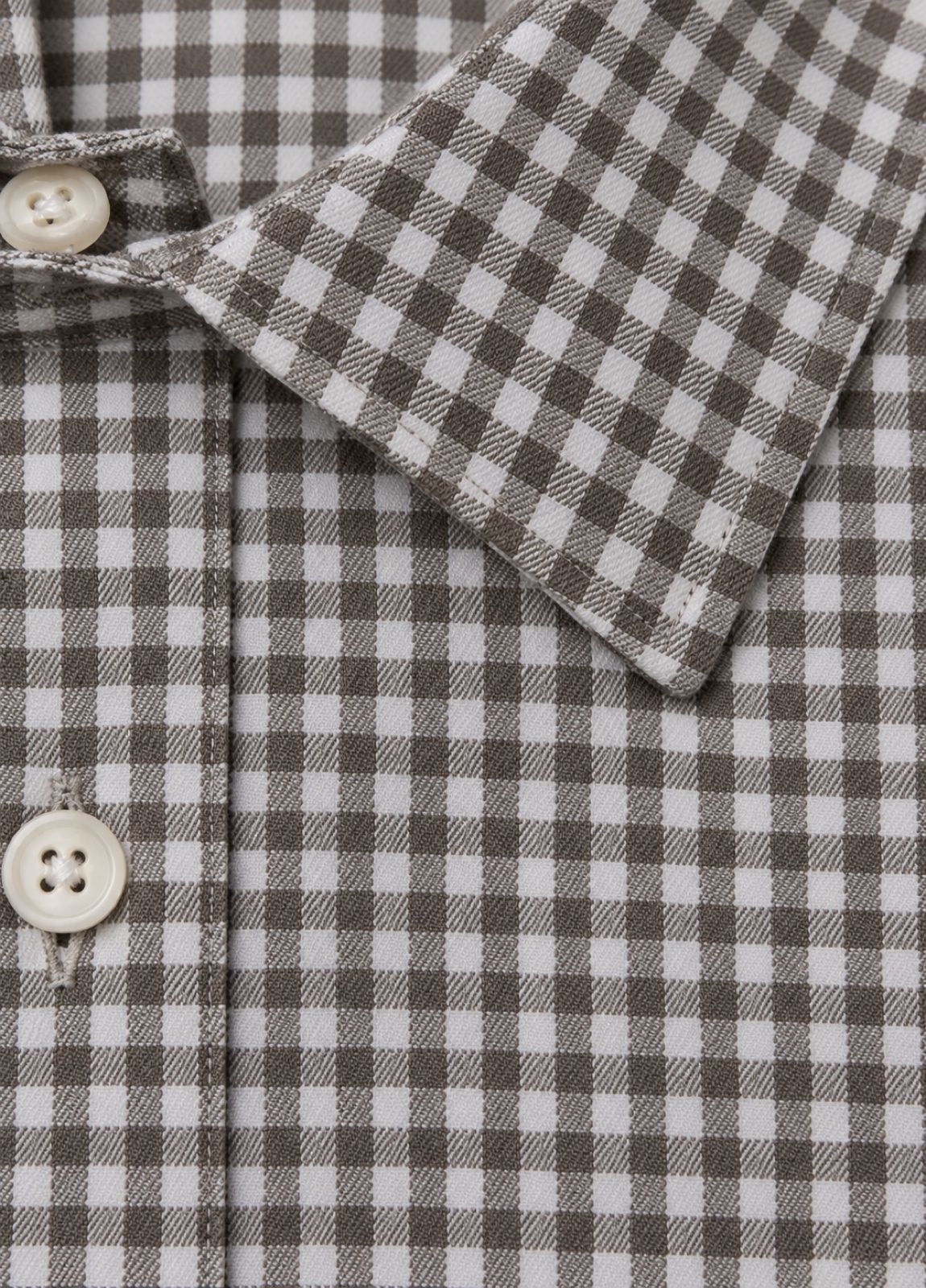 Camisa Regular Cuadro Kaki · detalle del tejido
