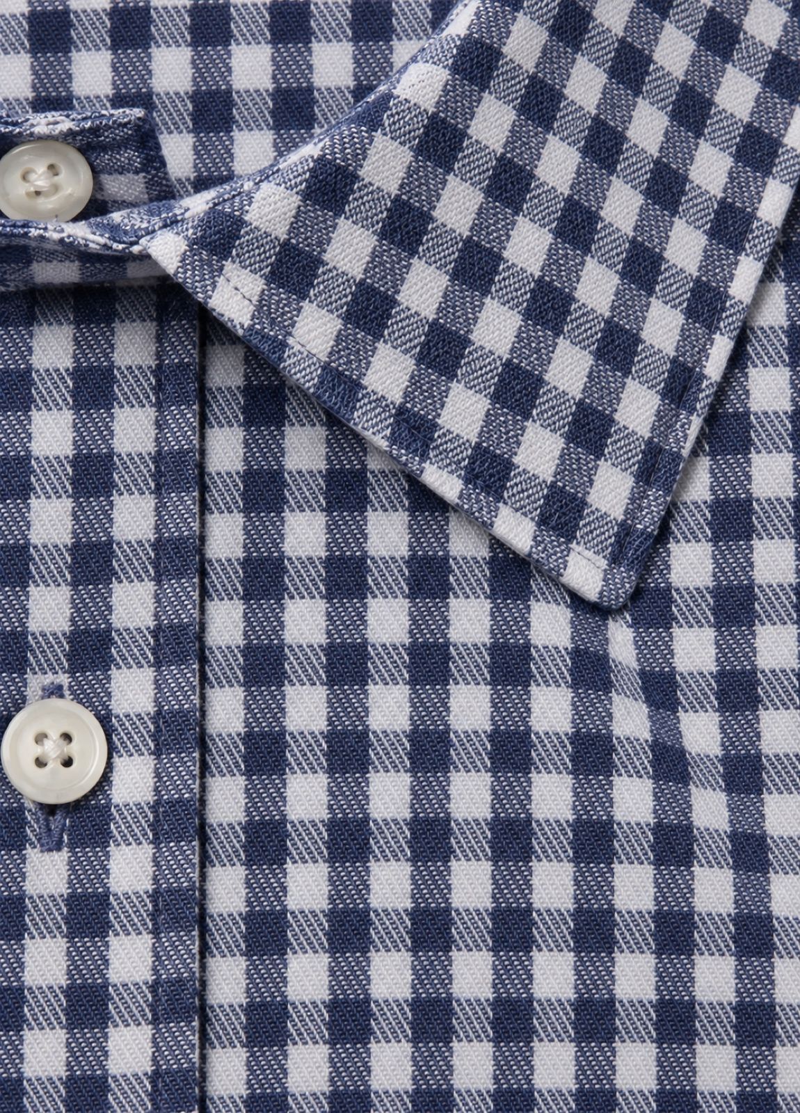Camisa Regular Cuadro Marino · detalle del tejido