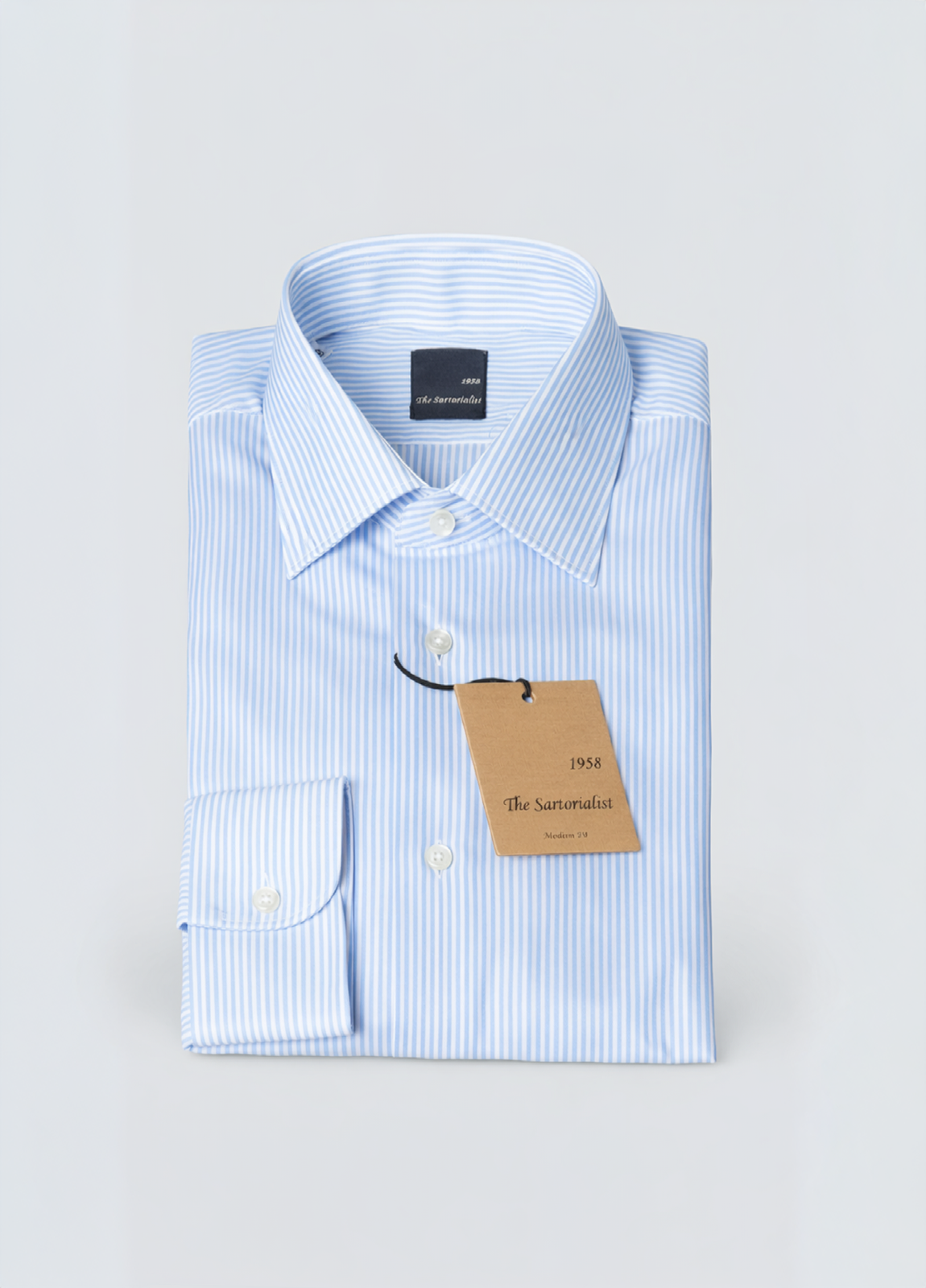 Camisa vestir rayas azul