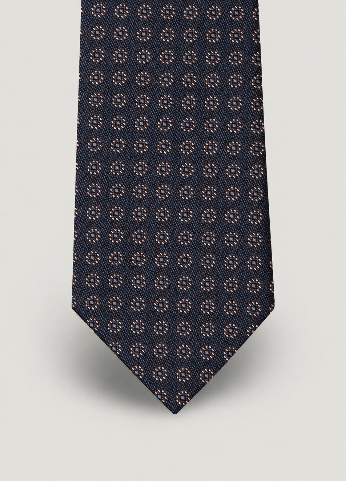 Corbata vestir dibujo flor marino, detalle