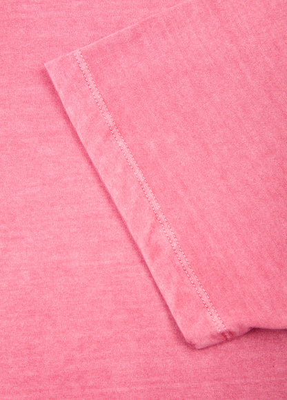 Polo manga corta garment dye rosa