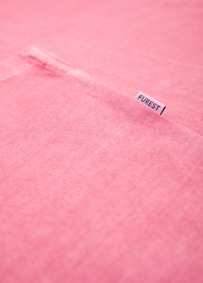 Polo manga corta garment dye rosa