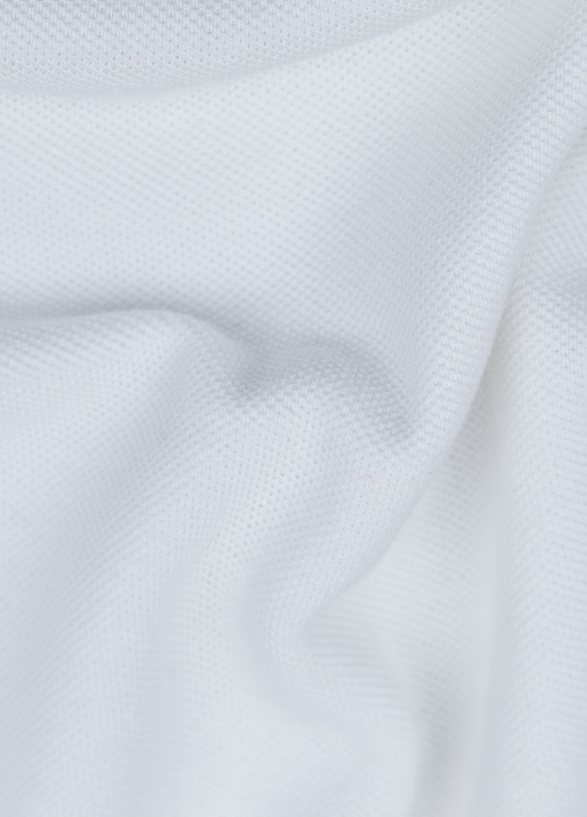 Polo manga larga piqué blanco