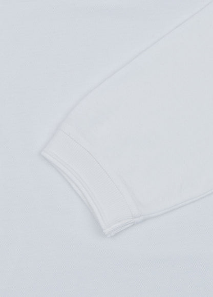 Polo manga larga piqué blanco