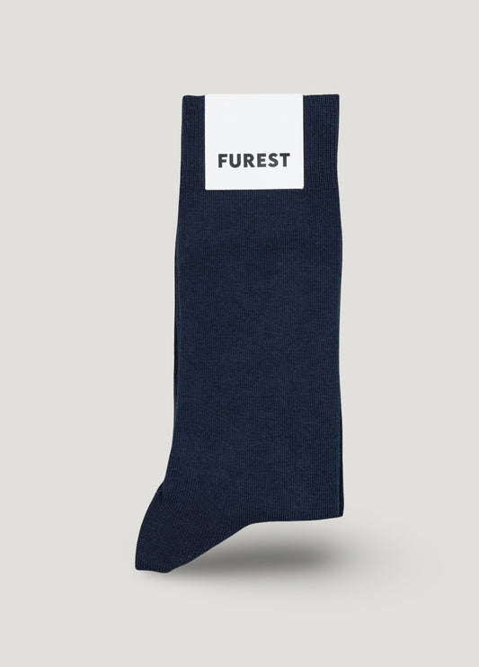 Plain navy short sock