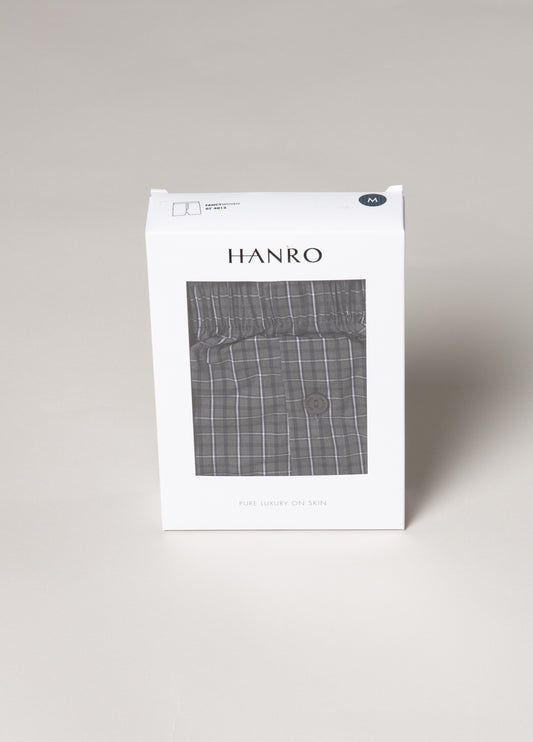 Boxer cuadros gris oscuro