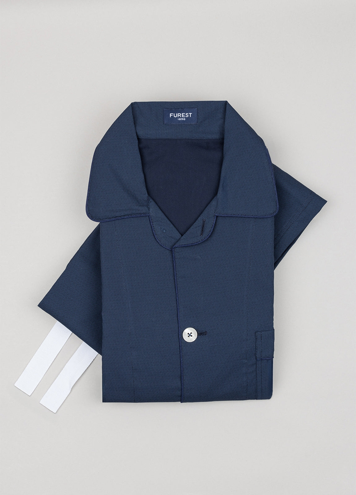 Long micro marine pattern pajamas with cover included