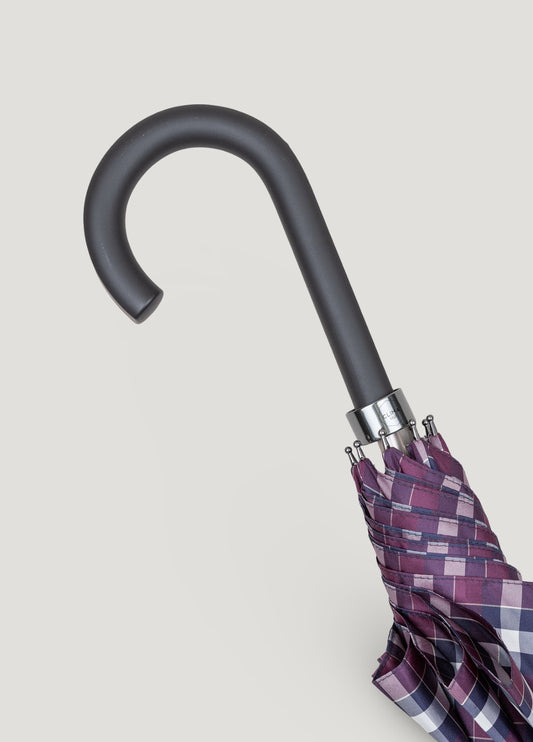 Purple checkered umbrella
