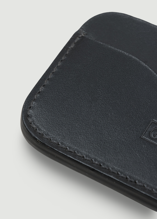 Tarjetero de piel color negro