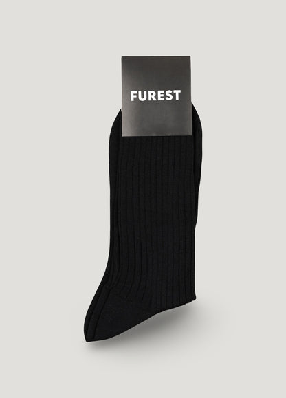 Short black Scottish yarn sock