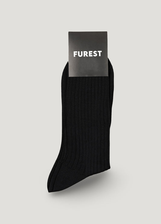 Short black Scottish yarn sock