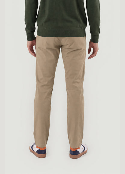Pantalón Chino Casual Popelín tostado