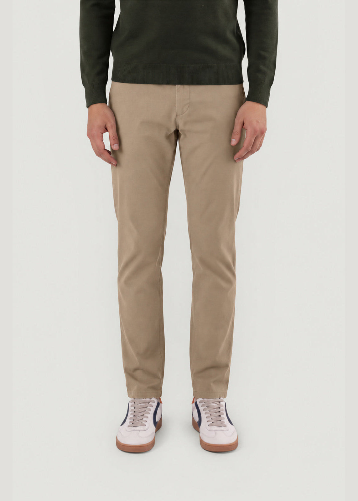 Pantalón Chino Casual Popelín tostado