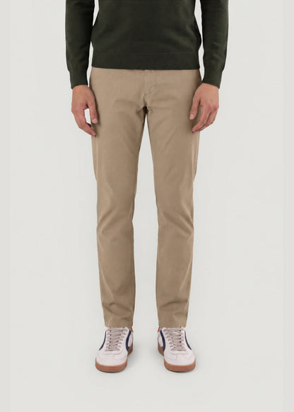 Pantalón Chino Casual Popelín tostado