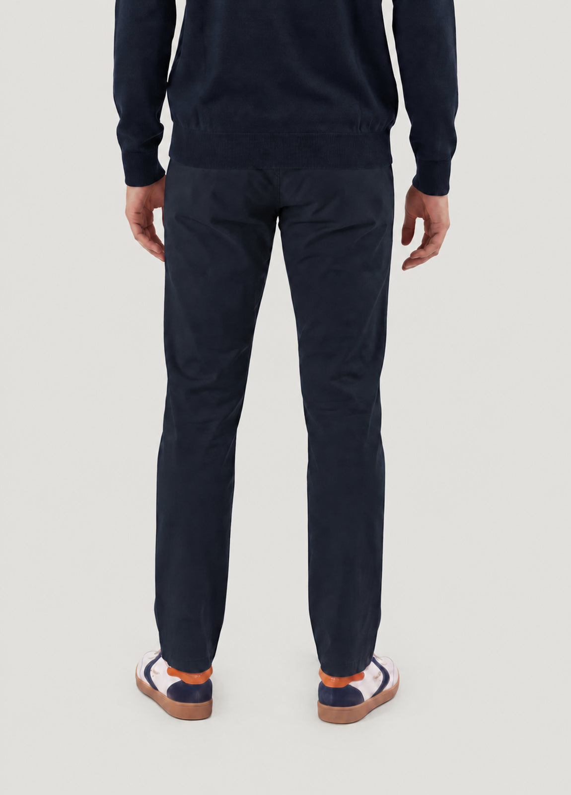 Pantalón Chino Casual Popelín marino