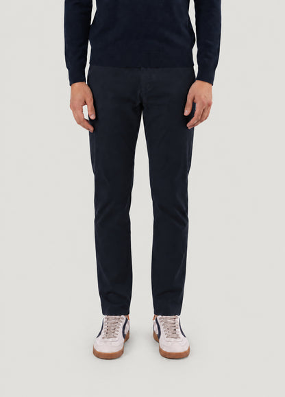 Pantalón Chino Casual Popelín marino