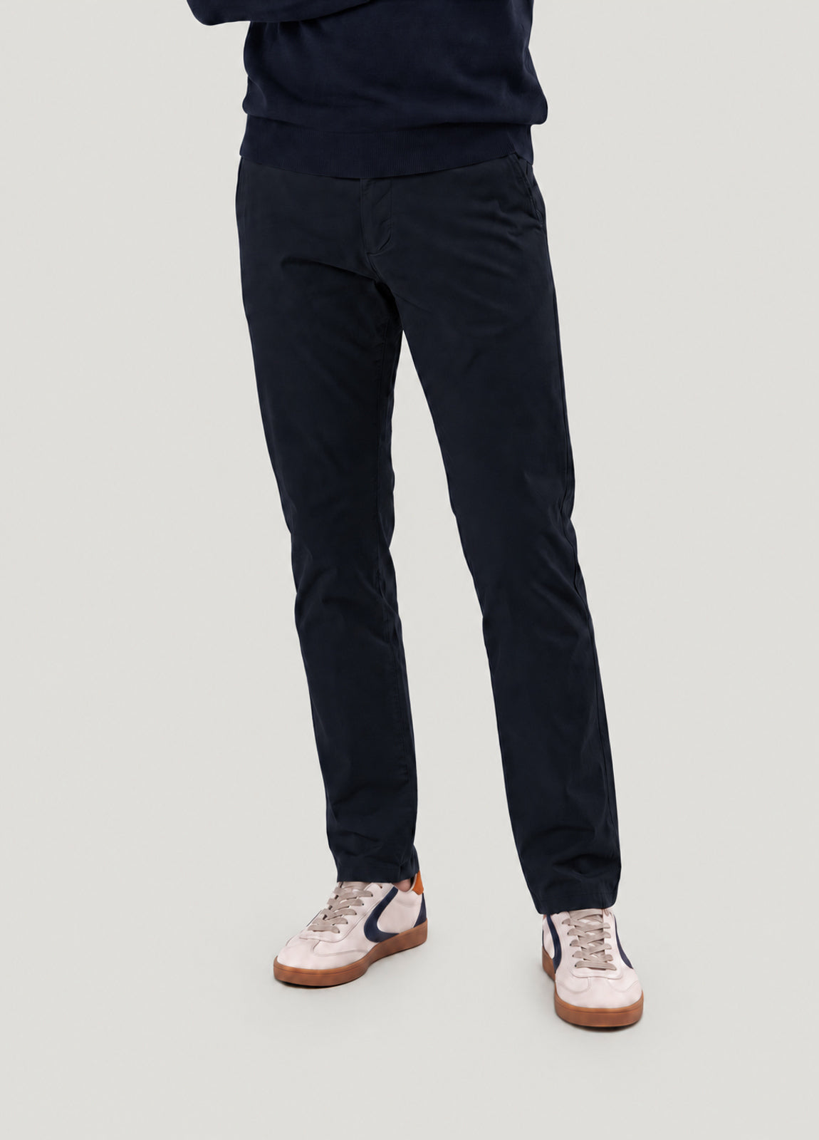 Pantalón Chino Casual Popelín marino