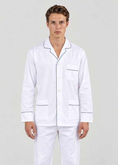 Pijama liso blanco