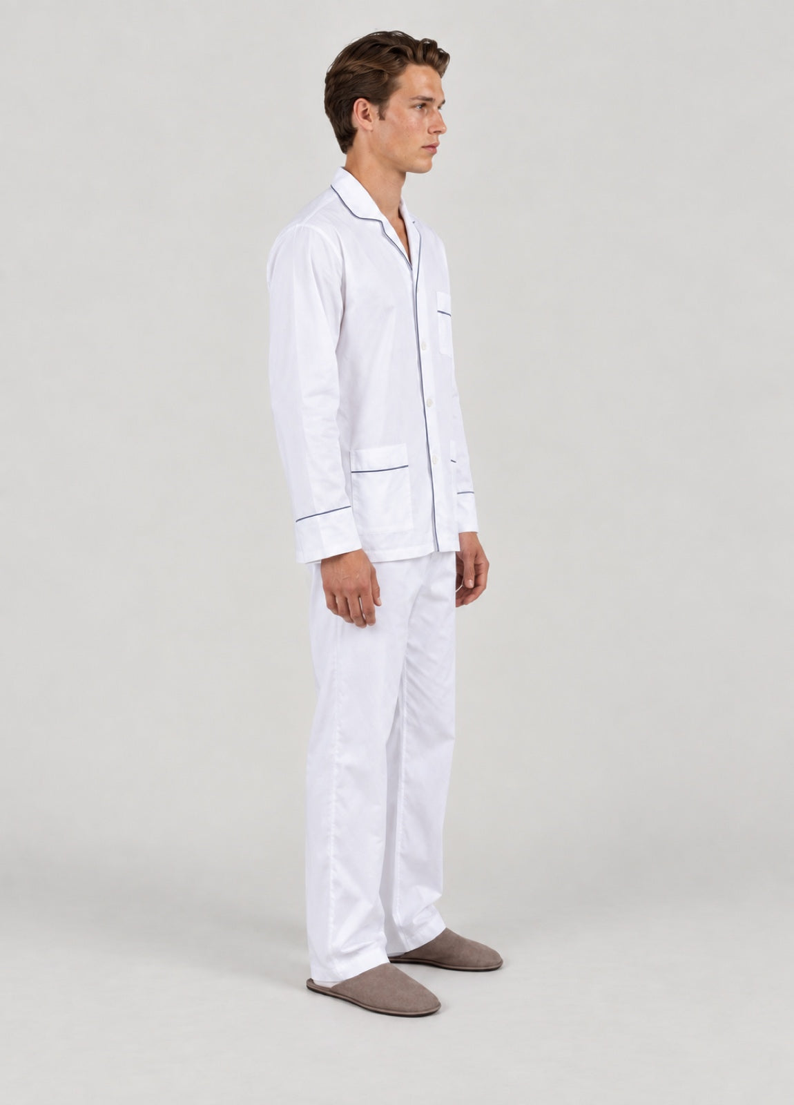 Pijama liso blanco