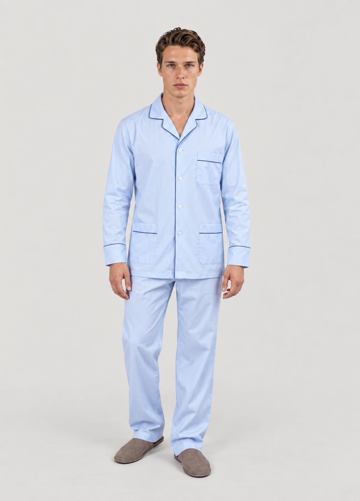 Pijama liso celeste