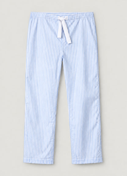 Pijama popelín rayas azul