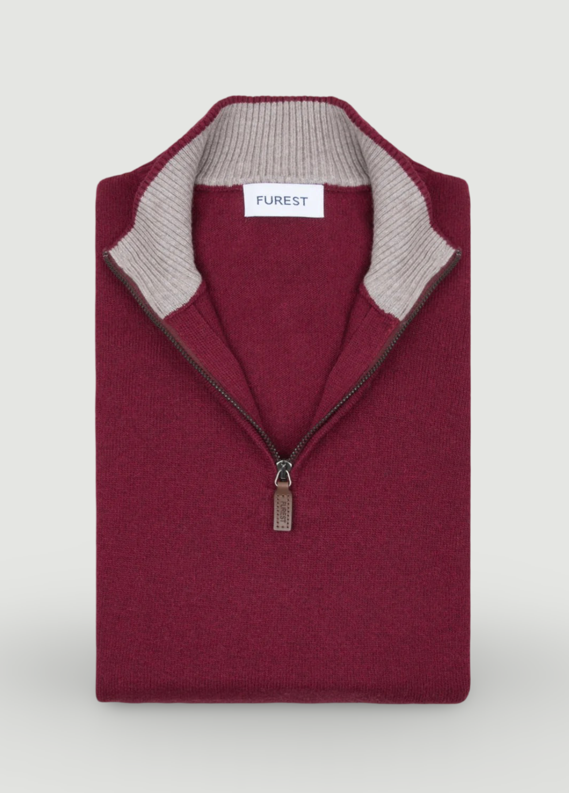 Jersey cuello zip rojo