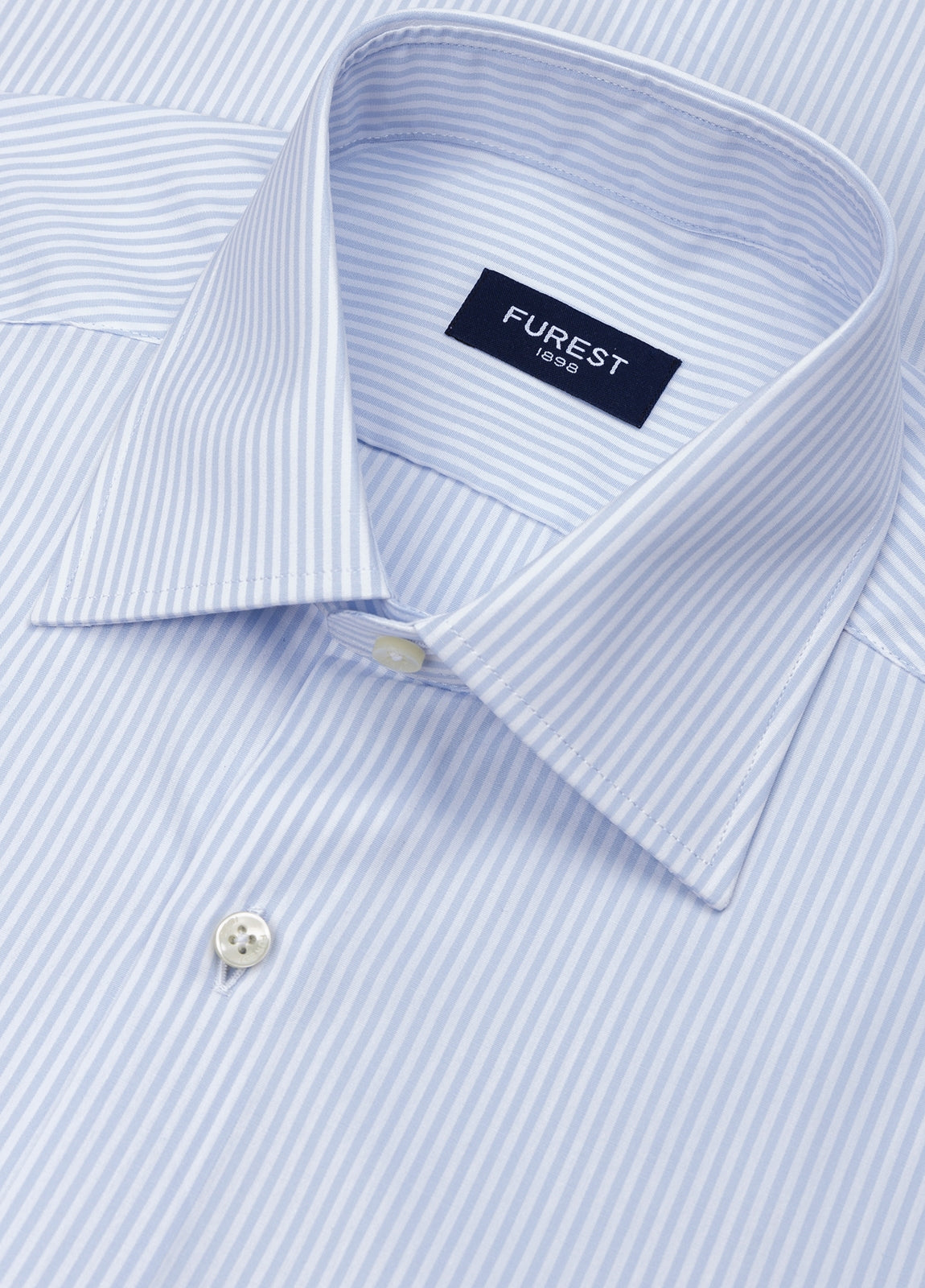 Camisa vestir raya clásica celeste