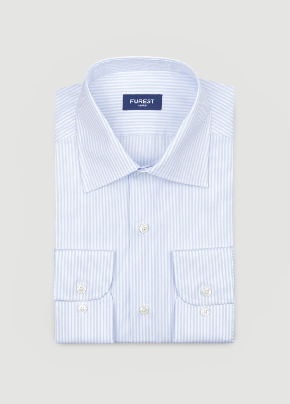 Camisa vestir raya clásica celeste