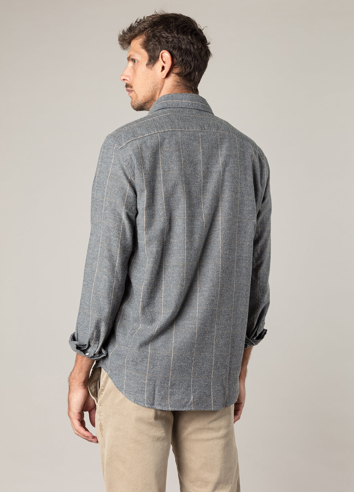 Grey checked sport shirt