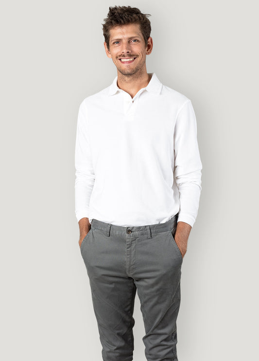 White pique polo